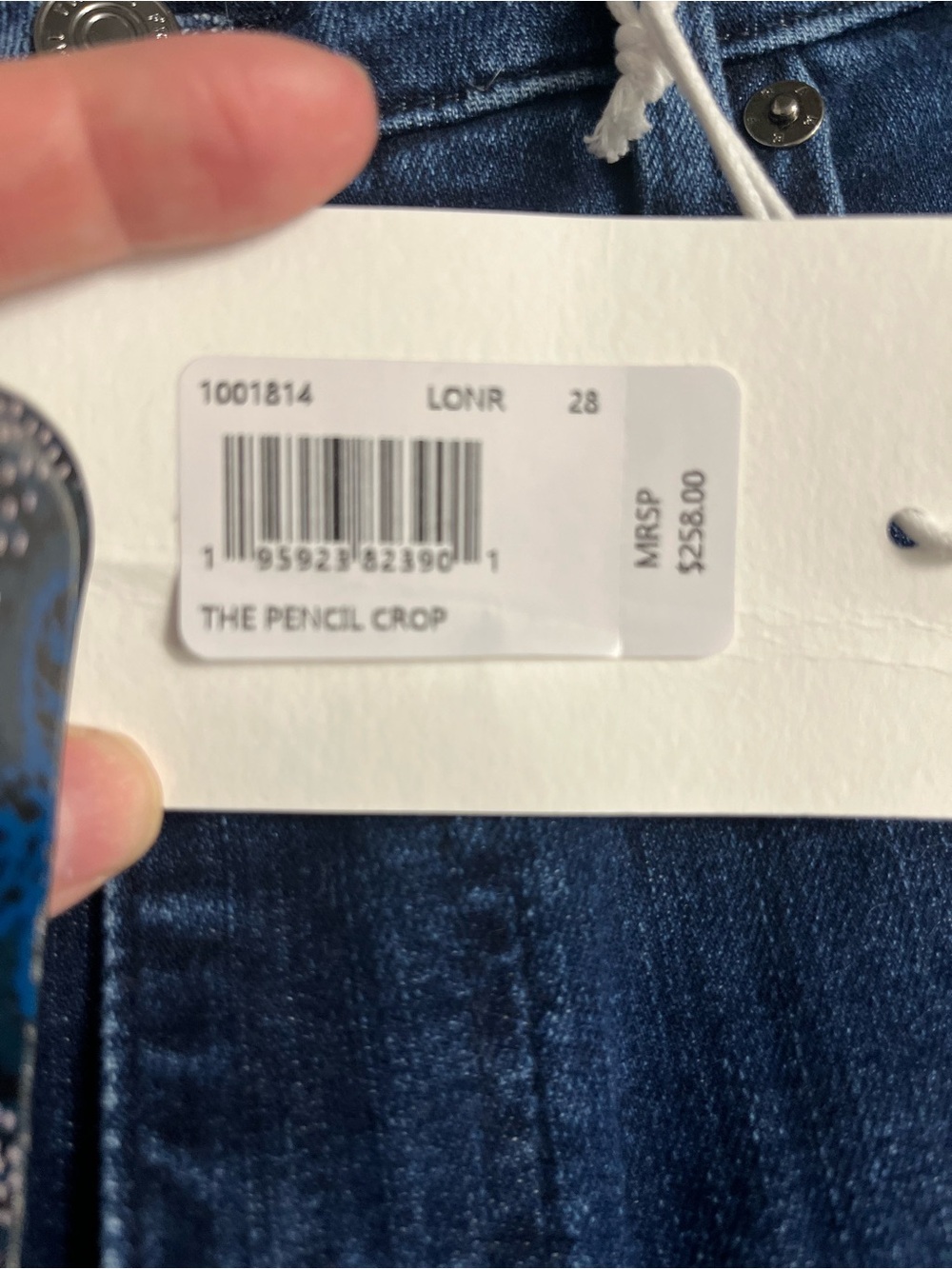 Frame Denim Women’s Jeans — Dark Blue Denim (The Pencil Crop) - Picture 5 of 9